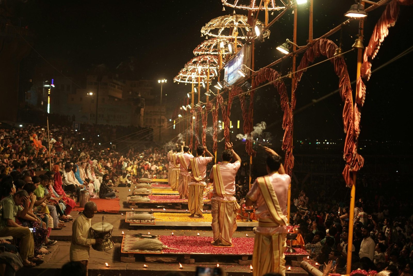 Devotional fire ceremony Varanasi